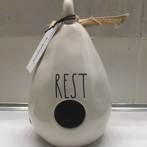Rae Dunn “REST” birdhouse